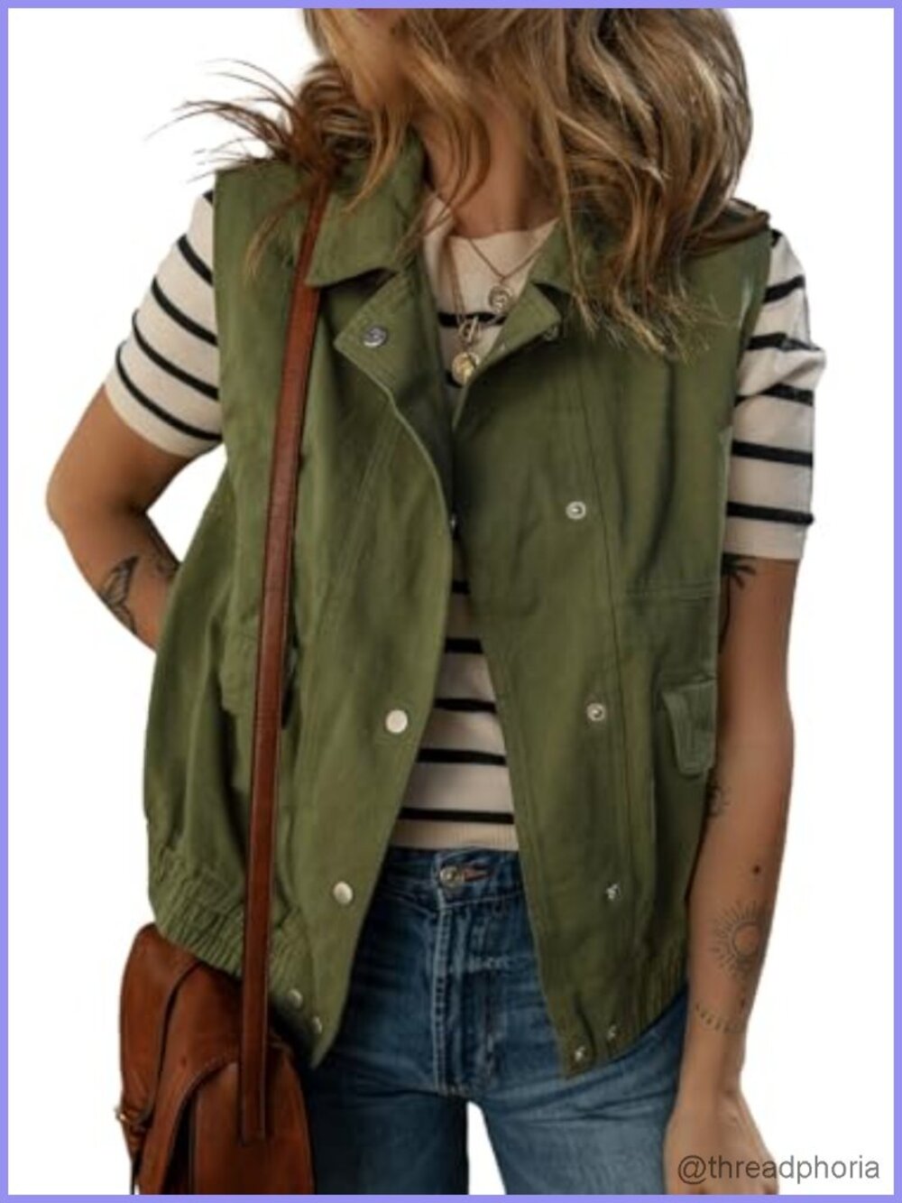 Dokotoo Women's Sleeveless Cargo Vest, Cotton, Button Front with Pockets